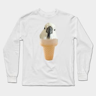 Ice Cream Cockatoo Word Games: I SCREAM vs ICE CREAM Long Sleeve T-Shirt